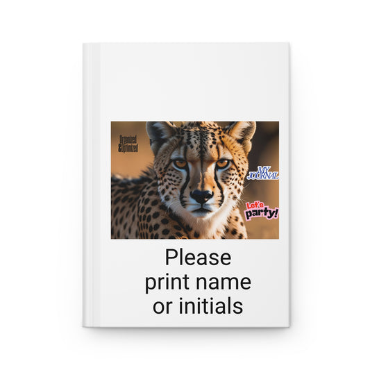 Personalized Cheetah Hardcover Journal - Custom Notebook