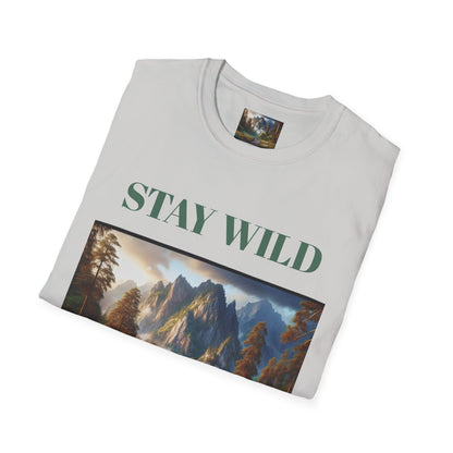 Nature Landscape T-Shirt, Unisex Softstyle Tee, Outdoor Adventure Shirt, Gift for Nature Lovers, Hiking Apparel, Travel T-Shirt