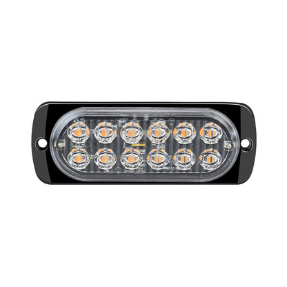 12 LED Strobe Light Emergency Warning Beacon White Amber 12V/24V-4