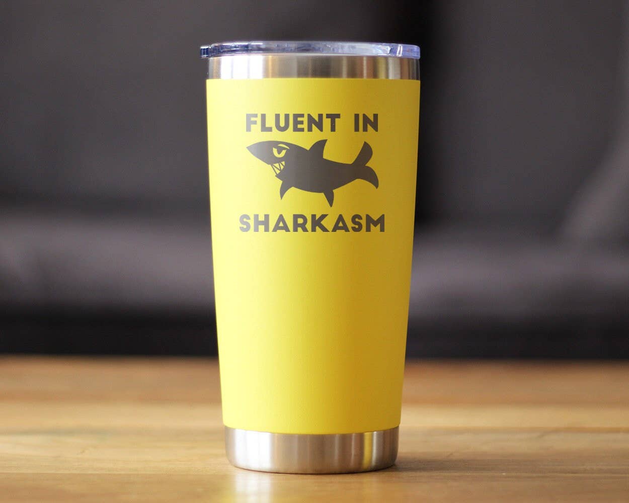 Sharkasm Insulated Travel Tumbler - Funny Shark Gifts