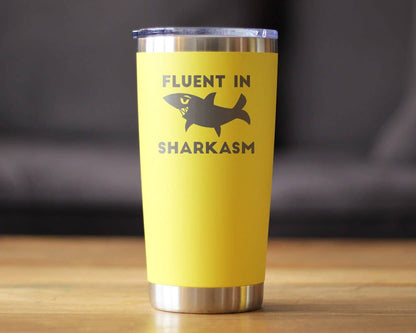 Sharkasm Insulated Travel Tumbler - Funny Shark Gifts
