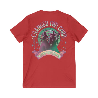 Empowering Change V-Neck Tee, Feminist T-Shirt, Positive Vibes Shirt, Inspirational Gift, Casual Wear, Confidence Boost