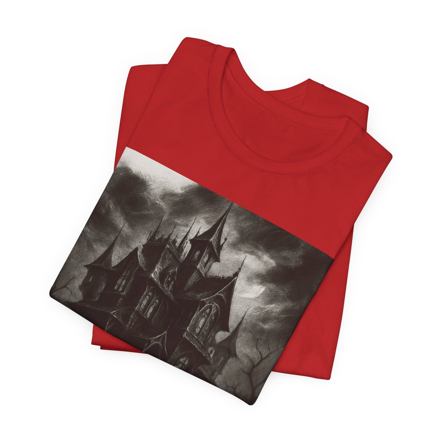 Haunted Mansion Graphic Tee — Gothic Haunted House T‑Shirt