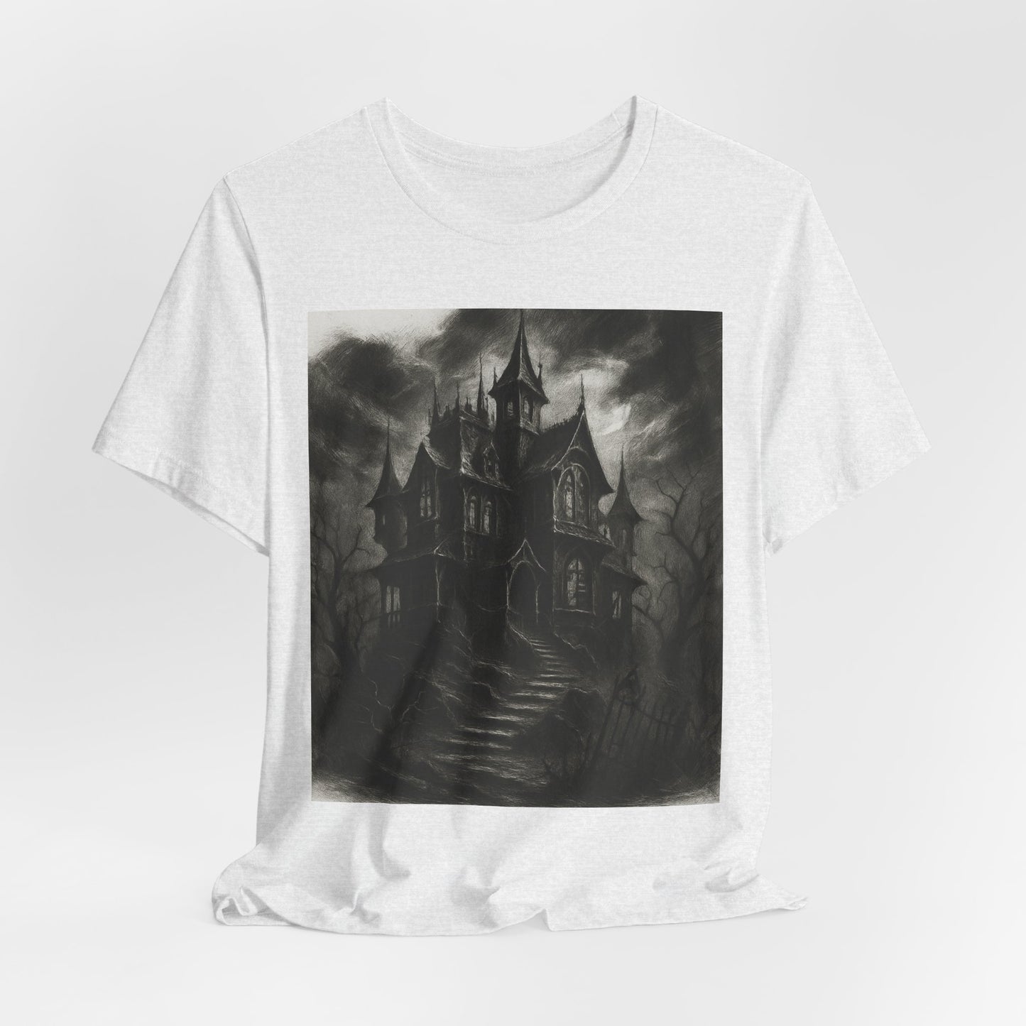 Haunted Mansion Graphic Tee — Gothic Haunted House T‑Shirt