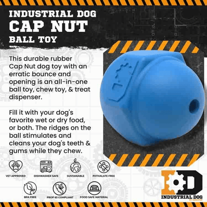 Ultra-Durable Rubber Chew Toy and Treat Dispenser for Large Dogs - Toddcraft