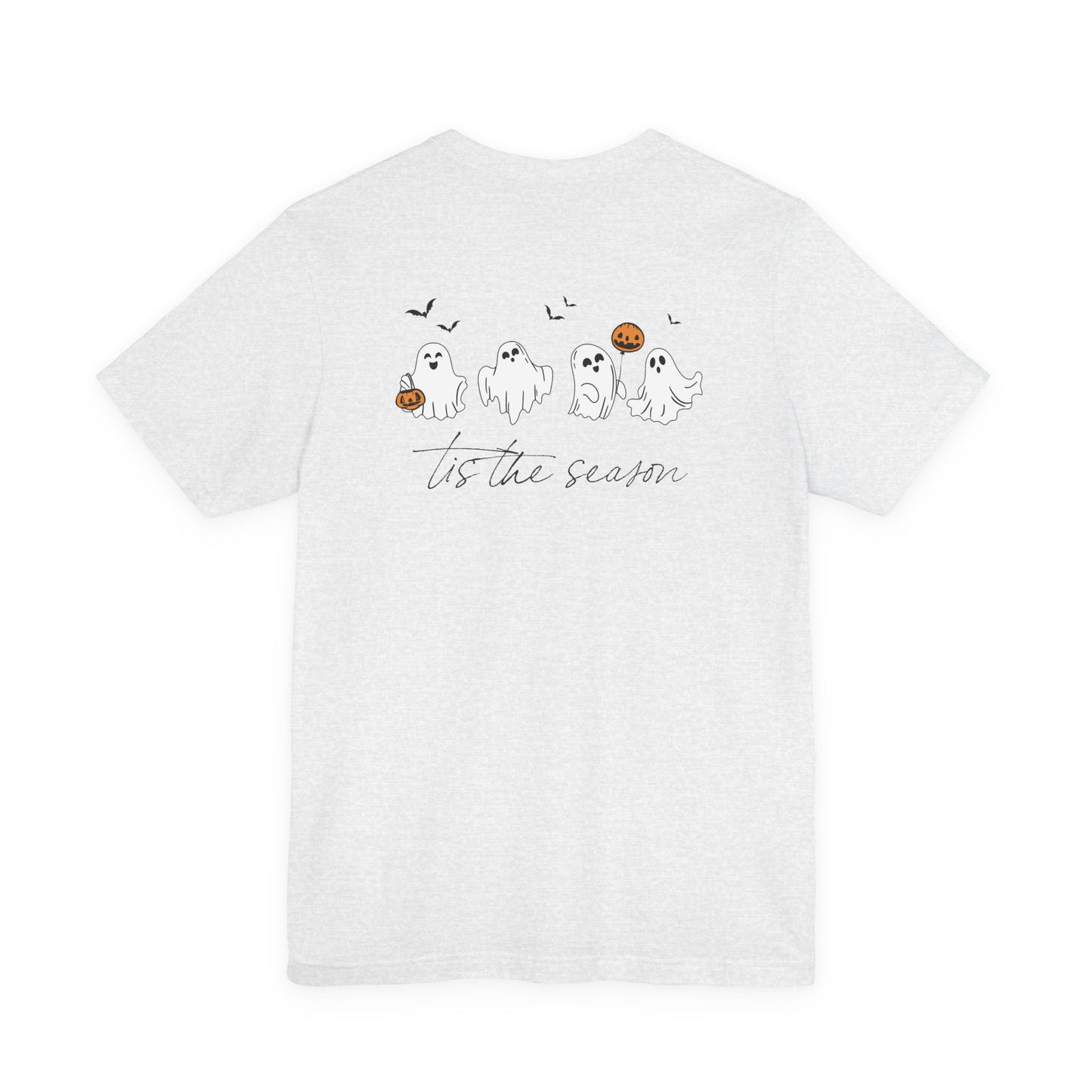 Ghostly Autumn Vibes Tee, Halloween T-Shirt, Unisex Pumpkin Shirt, Fall Ghost Design Tee, Seasonal Cute Graphic Top - Toddcraft