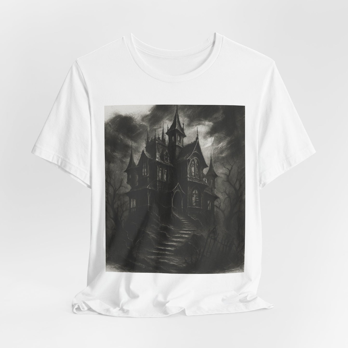 Haunted Mansion Graphic Tee — Gothic Haunted House T‑Shirt