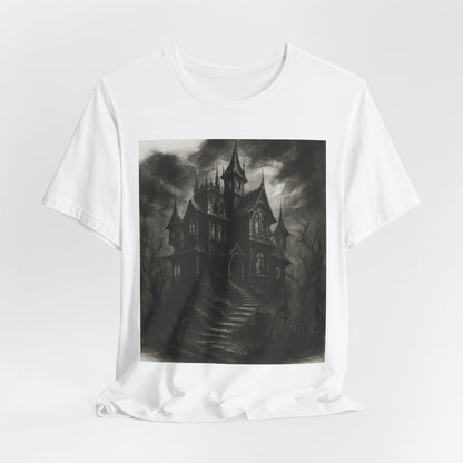 Haunted Mansion Graphic Tee — Gothic Haunted House T‑Shirt