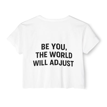 Women's Affirmation Crop Top, Trendy Summer Top, Festival Wear, Inspirational Fashion, Casual Chic, Gift for Her