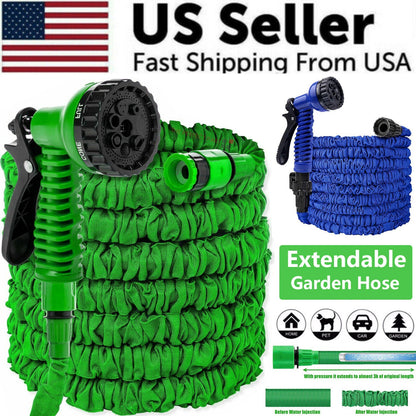 Expanding Expandable Flexible Garden Water Hose w Spray Nozzle 25, 50, - Toddcraft