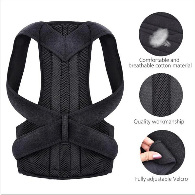Adjustable Posture Corrector Low Back Support Shoulder Brace Belt For - Toddcraft