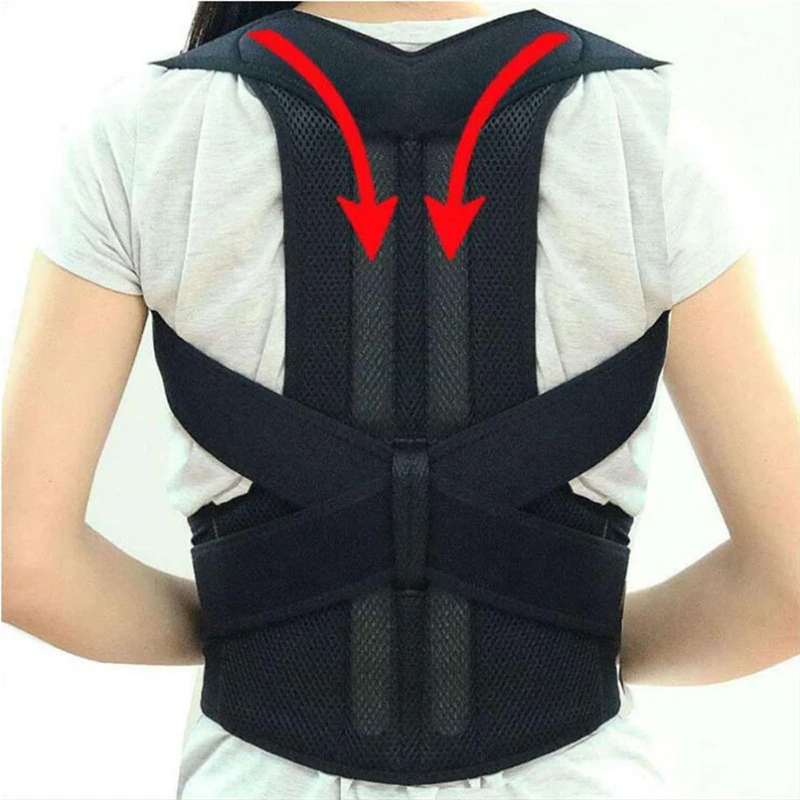 Adjustable Posture Corrector Low Back Support Shoulder Brace Belt For - Toddcraft