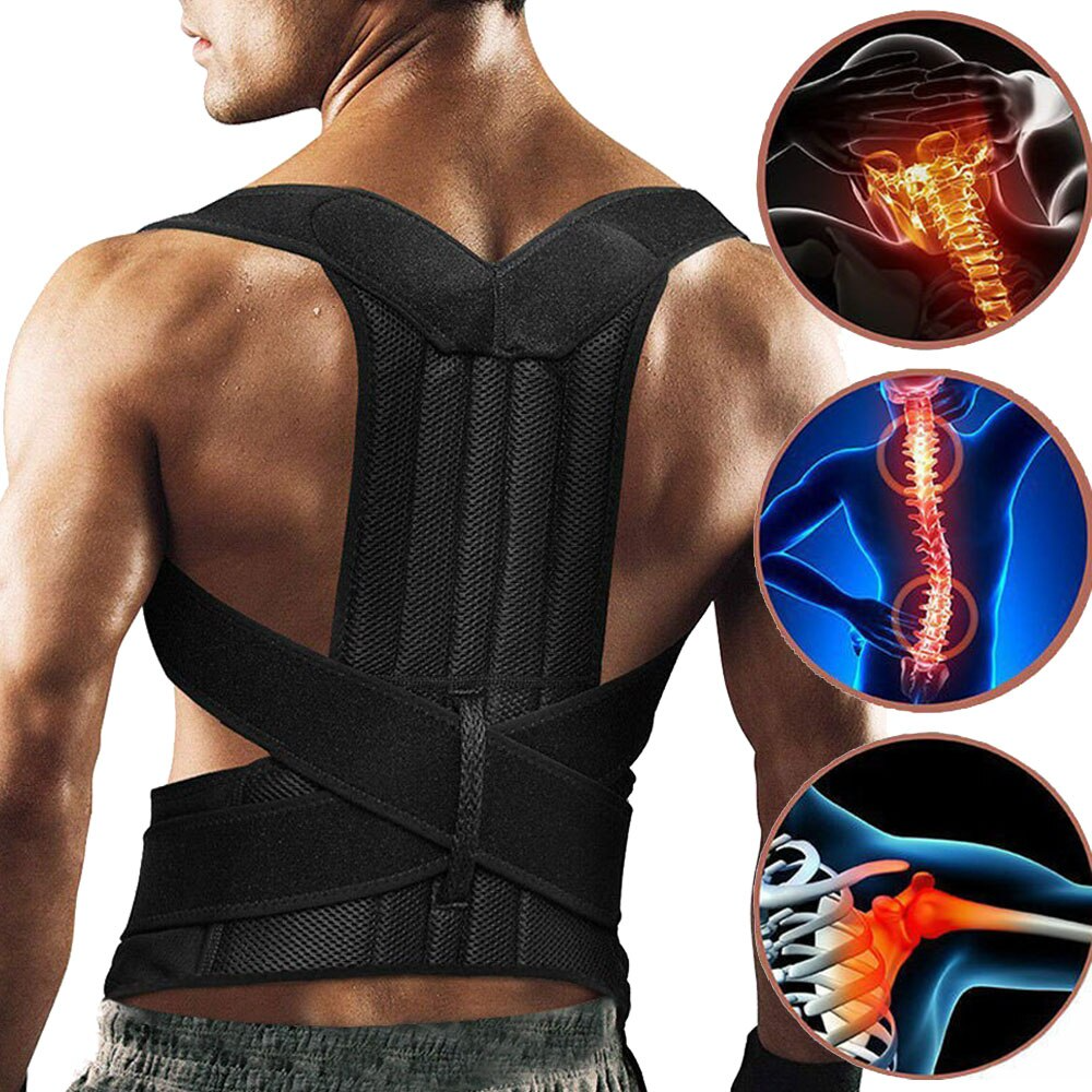 Adjustable Posture Corrector Low Back Support Shoulder Brace Belt For - Toddcraft