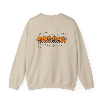 Halloween Pumpkin Crewneck Sweatshirt, Cozy Fall Sweatshirt, Unisex Halloween Apparel, Pumpkin Lover Gift, Spooky Season Clothing - Toddcraft