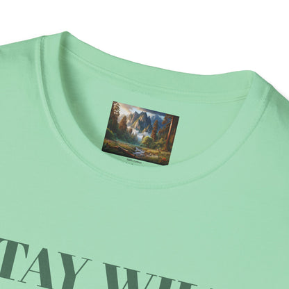 Nature Landscape T-Shirt, Unisex Softstyle Tee, Outdoor Adventure Shirt, Gift for Nature Lovers, Hiking Apparel, Travel T-Shirt