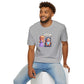 Unisex softstyle t-shirt featuring graphic design, comfortable and durable casual wear.