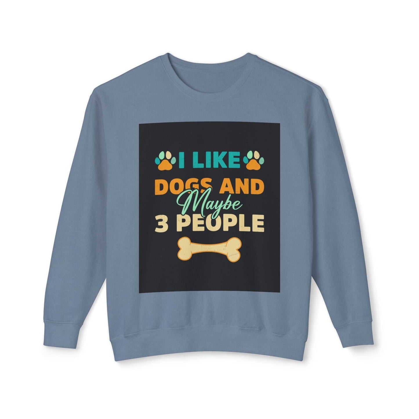 Unisex Lightweight Crewneck Sweatshirt with graphic print, made of 100% ring-spun cotton.
