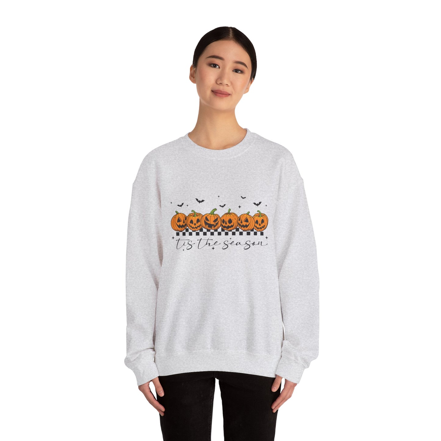 Halloween Pumpkin Crewneck Sweatshirt, Cozy Fall Sweatshirt, Unisex Halloween Apparel, Pumpkin Lover Gift, Spooky Season Clothing - Toddcraft