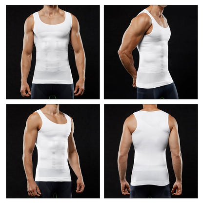 Aptoco Compression Shirt for Men Shapewear Vest Body Shaper Undershirt