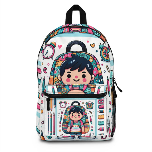 Colorful Kids' Backpack, School Bag, Art Backpack, Cute Rucksack, Gift for Students, Fun School Accessories