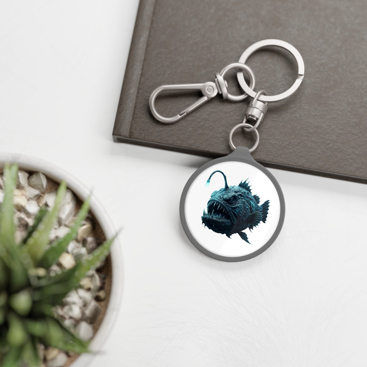 Anglerfish Keyring Tag – Deep Sea Glow Creature Keychain