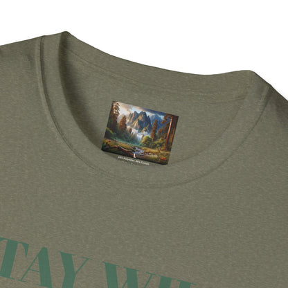 Nature Landscape T-Shirt, Unisex Softstyle Tee, Outdoor Adventure Shirt, Gift for Nature Lovers, Hiking Apparel, Travel T-Shirt