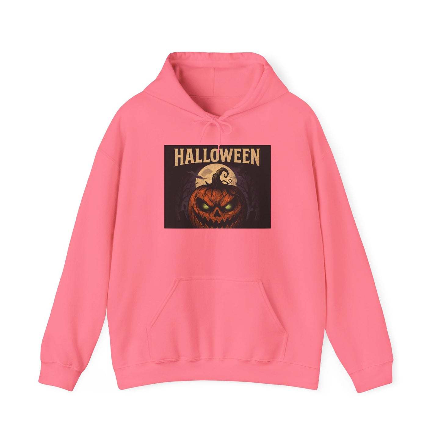 Halloween Jack-O'-Lantern Hoodie — Vintage Scary Pumpkin Pullover