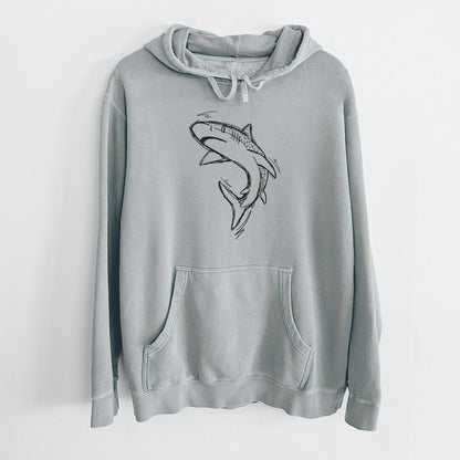 Tiger Shark - Unisex Pigment Dyed Hoodie