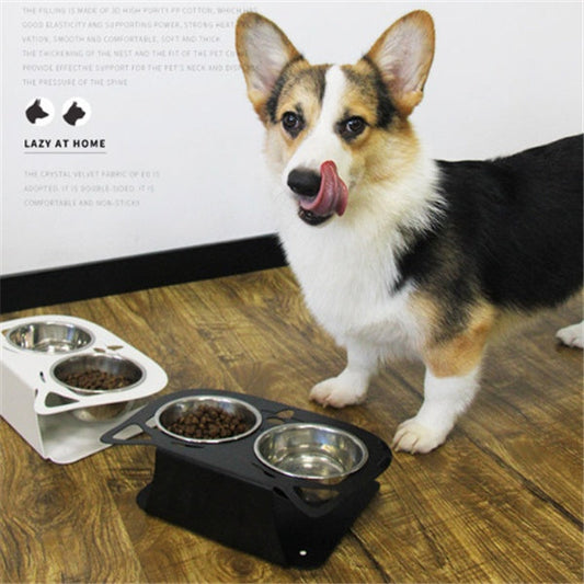 Anti-falling Cat Dog Feeding Water Bowl - Stainless Steel