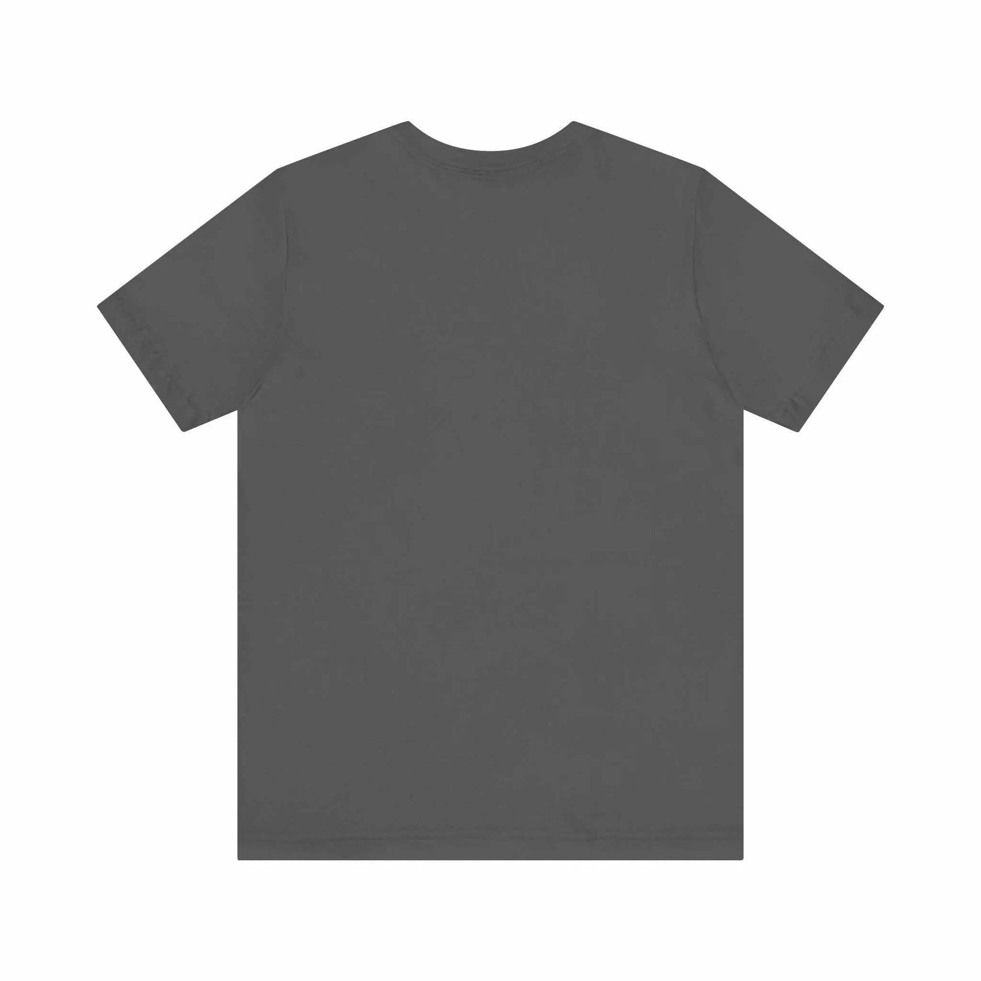 Unisex Jersey Short Sleeve Tee in dark gray, classic fit, breathable soft cotton.