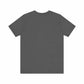 Unisex Jersey Short Sleeve Tee in dark gray, classic fit, breathable soft cotton.