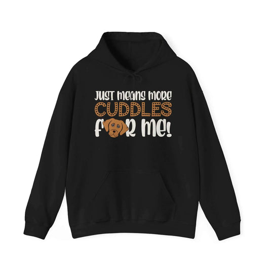 Unisex "Cuddles For Me" Hoodie with kangaroo pocket and color-matched drawstring, plush cotton-polyester blend.