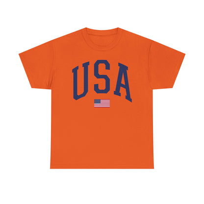 Unisex Heavy Cotton Tee USA Flag
