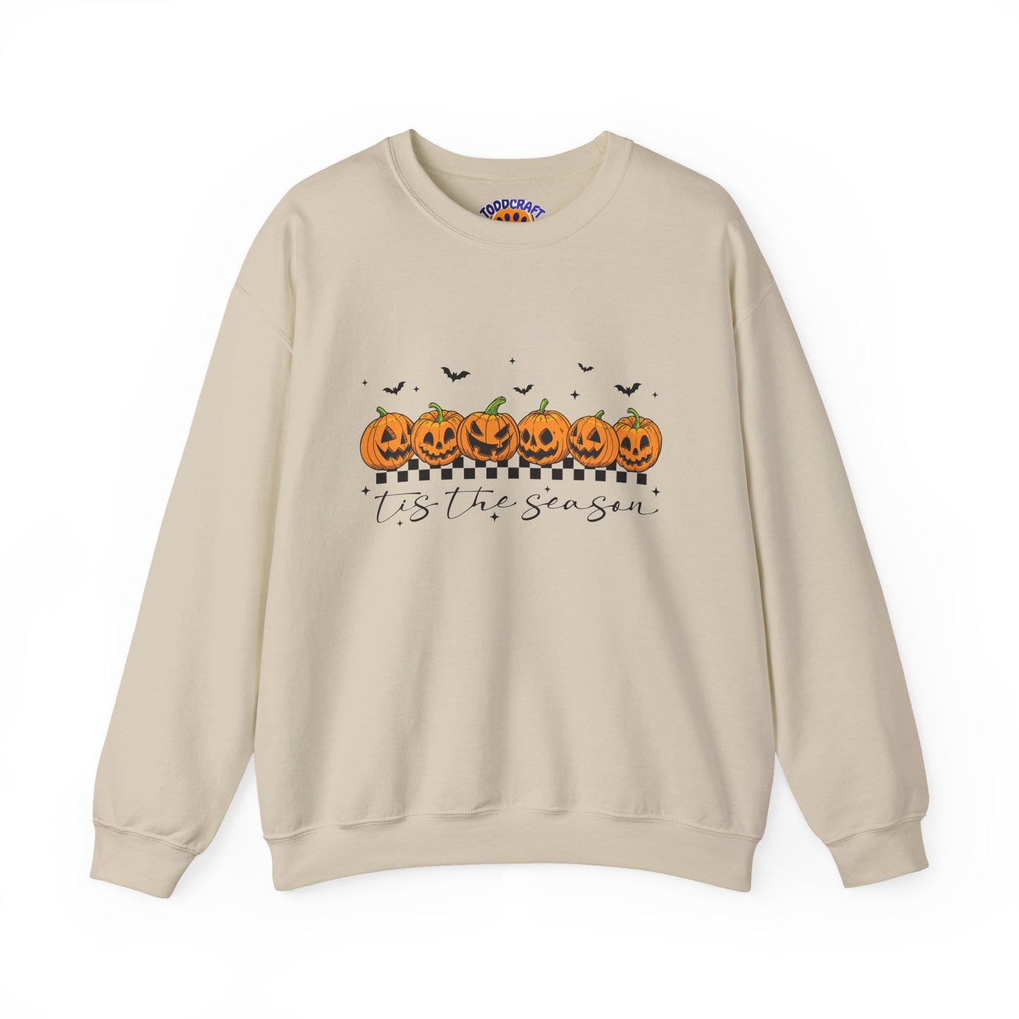Halloween Pumpkin Crewneck Sweatshirt, Cozy Fall Sweatshirt, Unisex Halloween Apparel, Pumpkin Lover Gift, Spooky Season Clothing - Toddcraft