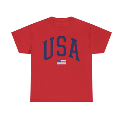 Unisex Heavy Cotton Tee USA Flag