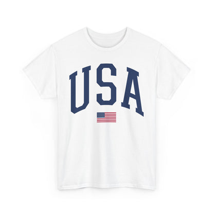 Unisex Heavy Cotton Tee USA Flag