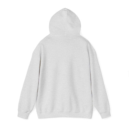 Unisex heavy cotton hoodie in gray, featuring a cozy hood and classic fit for warmth and style.