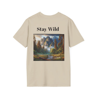 Nature Landscape T-Shirt, Unisex Softstyle Tee, Outdoor Adventure Shirt, Gift for Nature Lovers, Hiking Apparel, Travel T-Shirt