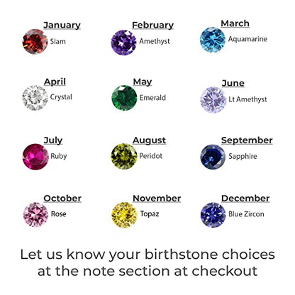 Mom Necklace With Kids Names Birthstones, Children Birthstone Jewelry - Toddcraft