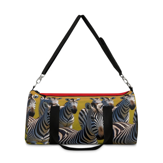 Zebra Print Duffel Bag | Travel Tote for Gym, Weekend Getaways, or Sports Events