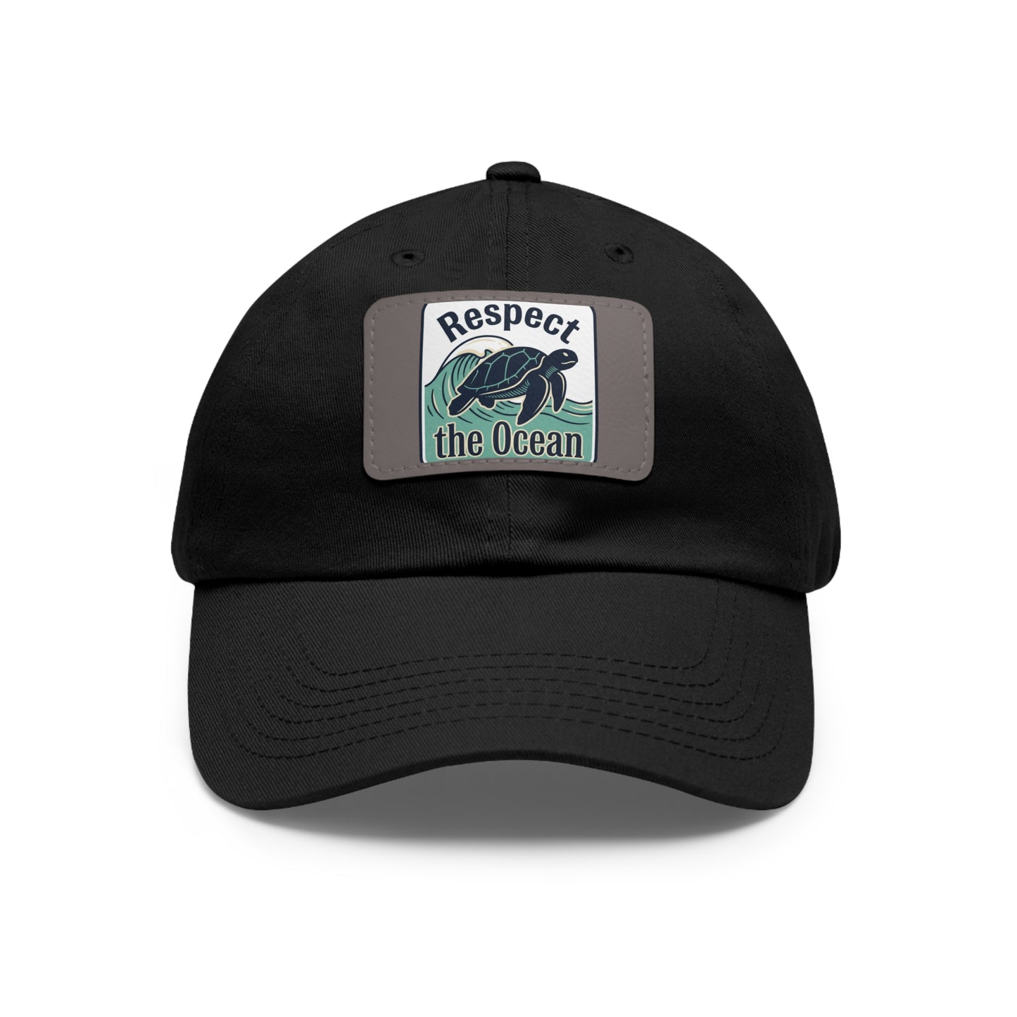 Respect the Ocean Leather Patch Dad Hat