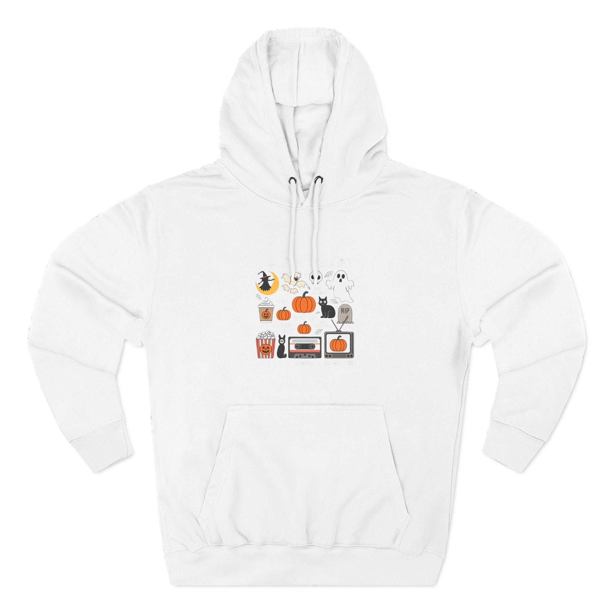 Halloween Three-Panel Fleece Hoodie, Cozy Fall Apparel, Spooky Season Sweatshirt, Ghostly Hoodie, Pumpkin Outfit - Toddcraft
