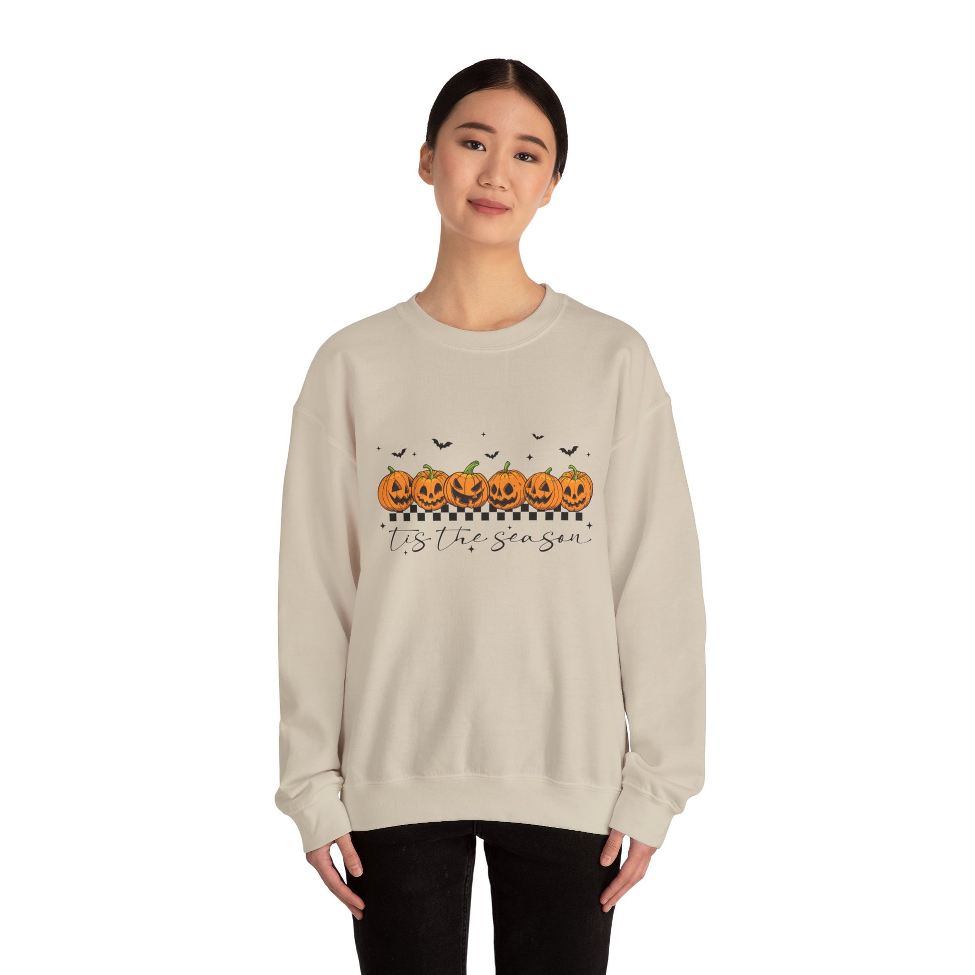 Halloween Pumpkin Crewneck Sweatshirt, Cozy Fall Sweatshirt, Unisex Halloween Apparel, Pumpkin Lover Gift, Spooky Season Clothing - Toddcraft
