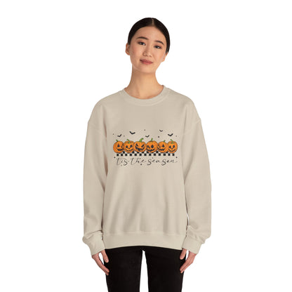 Halloween Pumpkin Crewneck Sweatshirt, Cozy Fall Sweatshirt, Unisex Halloween Apparel, Pumpkin Lover Gift, Spooky Season Clothing - Toddcraft