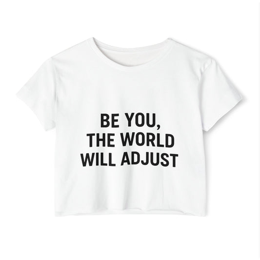 Women's Affirmation Crop Top, Trendy Summer Top, Festival Wear, Inspirational Fashion, Casual Chic, Gift for Her