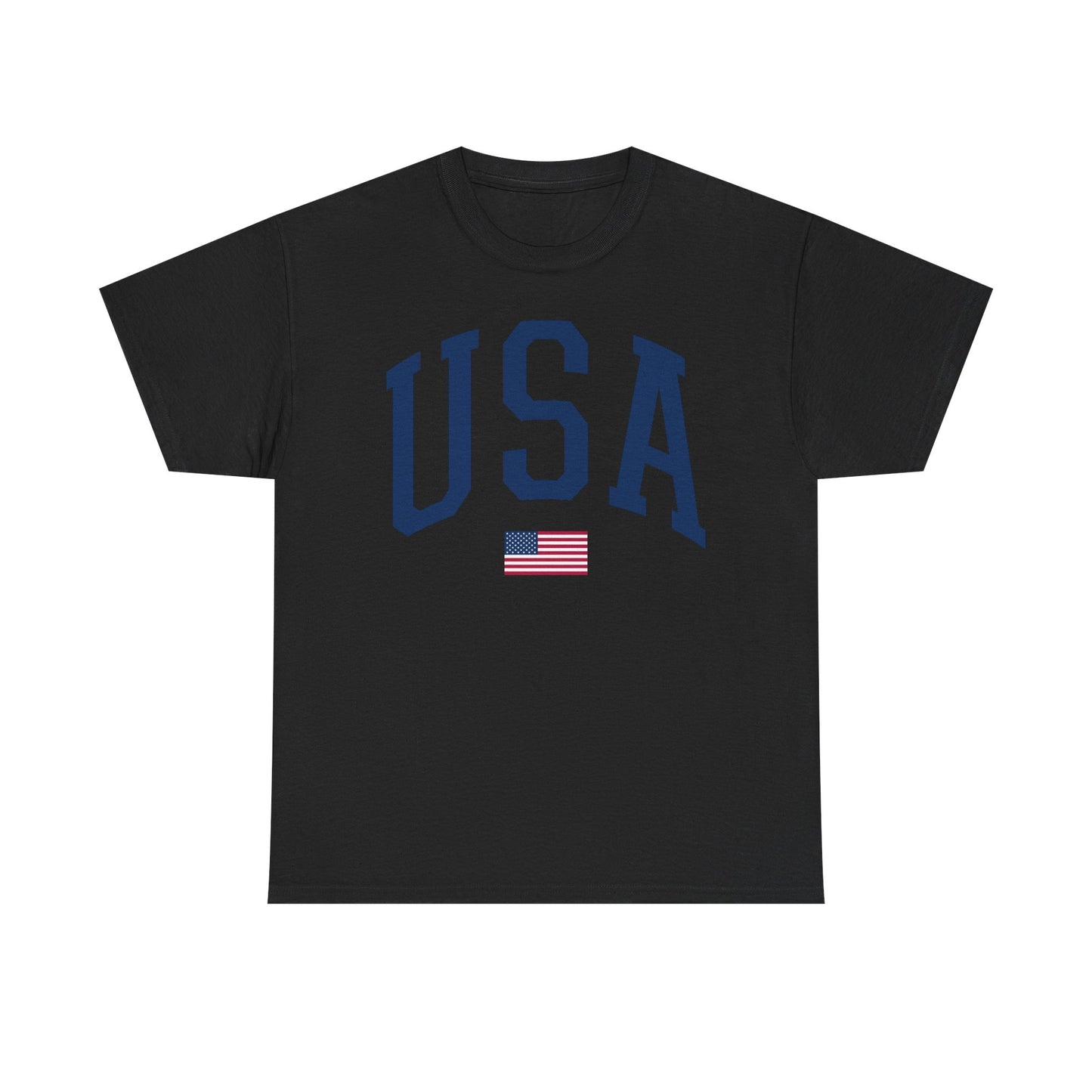 Unisex Heavy Cotton Tee USA Flag