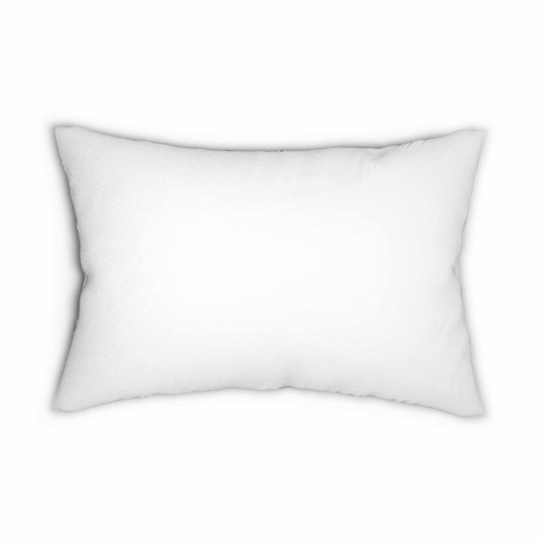 Spun polyester lumbar pillow with dog design, double-sided print, mildew and water-resistant, ideal for dog lovers.