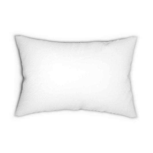 Spun polyester lumbar pillow for dog lovers with double-sided print and hidden zipper.