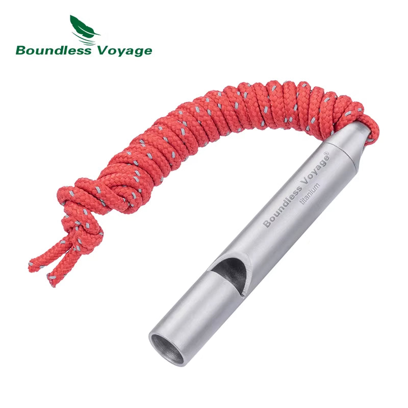 Titanium Emergency Whistle Camping Signal Whistle Hiking Coaches Training Sports Keychain Whistle Ti9014O