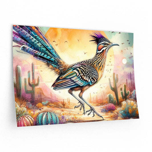 Roadrunner Wall Decals desert landscape minimalist decor water painting